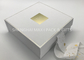กล่องของขวัญกระดาษแข็งสีขาวขนาดเล็ก / ใหญ่พร้อมฝาริบบิ้นปั๊มฟอยล์ทองคำ ผู้ผลิต